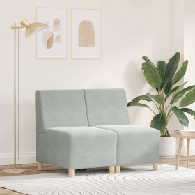 Unidad de Sofá Modular sin Brazos 2 pcs Gris claro