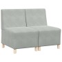 Unidad de Sofá Modular sin Brazos 2 pcs Gris claro