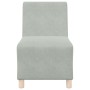 Unidad de Sofá Modular sin Brazos 2 pcs Gris claro