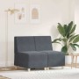 Unidad de Sofá Modular sin Brazos 2 pcs Gris oscuro