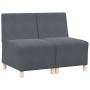 Unidad de Sofá Modular sin Brazos 2 pcs Gris oscuro