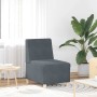 Unidad de Sofá Modular sin Brazos 2 pcs Gris oscuro