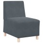 Unidad de Sofá Modular sin Brazos 2 pcs Gris oscuro