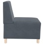 Unidad de Sofá Modular sin Brazos 2 pcs Gris oscuro