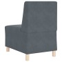 Unidad de Sofá Modular sin Brazos 2 pcs Gris oscuro