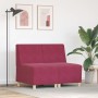 Unidad de Sofá Modular sin Brazos 2 pcs Rojo vino tinto