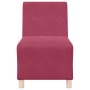 Unidad de Sofá Modular sin Brazos 2 pcs Rojo vino tinto