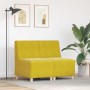 Unidad de Sofá Modular sin Brazos 2 pcs Amarillo