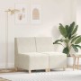 Unidad de Sofá Modular sin Brazos 2 pcs Crema 55 x 74 x 82 cm