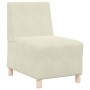 Unidad de Sofá Modular sin Brazos 2 pcs Crema 55 x 74 x 82 cm