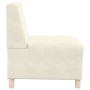 Unidad de Sofá Modular sin Brazos 2 pcs Crema 55 x 74 x 82 cm