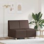 Unidad de Sofá Modular sin Brazos 2 pcs Marrón 55 x 74 x 82 cm