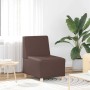 Unidad de Sofá Modular sin Brazos 2 pcs Marrón 55 x 74 x 82 cm