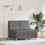 Unidad de Sofá Modular sin Brazos 2 pcs Gris 55 x 74 x 82 cm