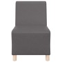 Unidad de Sofá Modular sin Brazos 2 pcs Gris 55 x 74 x 82 cm