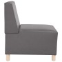 Unidad de Sofá Modular sin Brazos 2 pcs Gris 55 x 74 x 82 cm