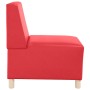Unidad de Sofá Modular sin Brazos 2 pcs Rojo 55 x 74 x 82 cm
