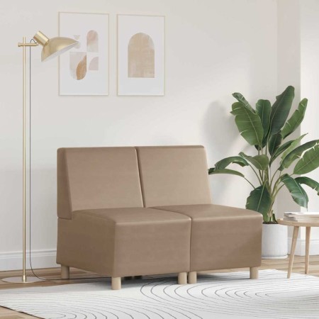 Unidad de Sofá Modular sin Brazos 2 pcs Capuchino