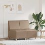 Unidad de Sofá Modular sin Brazos 2 pcs Capuchino