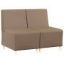 Unidad de Sofá Modular sin Brazos 2 pcs Capuchino