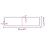 Tablero mesa madera tratada borde vivo marrón 160x40x(2-4) cm