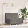 Unidad de Sofá Modular sin Brazos 2 pcs Gris claro