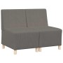 Unidad de Sofá Modular sin Brazos 2 pcs Gris claro