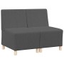 Unidad de Sofá Modular sin Brazos 2 pcs Gris oscuro