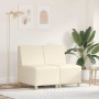 Unidad de Sofá Modular sin Brazos 2 pcs Crema 55 x 74 x 82 cm