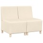 Unidad de Sofá Modular sin Brazos 2 pcs Crema 55 x 74 x 82 cm