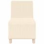 Unidad de Sofá Modular sin Brazos 2 pcs Crema 55 x 74 x 82 cm