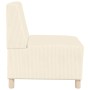 Unidad de Sofá Modular sin Brazos 2 pcs Crema 55 x 74 x 82 cm