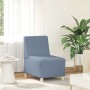 Unidad de Sofá Modular sin Brazos 2 pcs Azul 55 x 74 x 82 cm