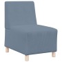 Unidad de Sofá Modular sin Brazos 2 pcs Azul 55 x 74 x 82 cm