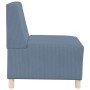 Unidad de Sofá Modular sin Brazos 2 pcs Azul 55 x 74 x 82 cm
