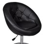 Taburete de bar cuero sintético negro de vidaXL, Taburetes de cocina - Ref: Foro24-240449, Precio: 108,89 €, Descuento: %