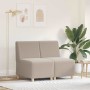 Unidad de Sofá Modular sin Brazos 2 pcs Gris claro