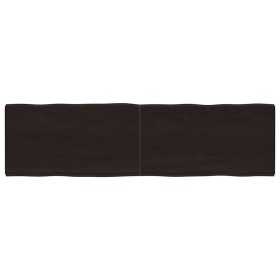 Tablero mesa madera tratada borde vivo marrón 180x50x(2-6) cm Tablero mesa madera tratada borde vivo marrón 180x50x(2-6) cm