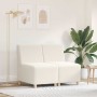Unidad de Sofá Modular sin Brazos 2 pcs Crema 55 x 74 x 82 cm