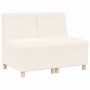 Unidad de Sofá Modular sin Brazos 2 pcs Crema 55 x 74 x 82 cm