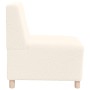 Unidad de Sofá Modular sin Brazos 2 pcs Crema 55 x 74 x 82 cm