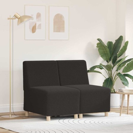Unidad de Sofá Modular sin Brazos 2 pcs Gris oscuro
