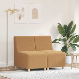 Unidad de Sofá Modular sin Brazos 2 pcs Beige 55 x 74 x 82 cm