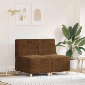Sofá Sillón 2 pcs Marrón 55 x 74 x 82 cm
