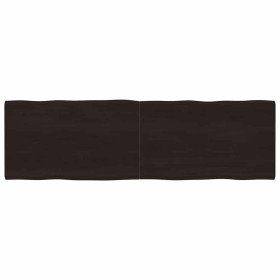 Tablero mesa madera tratada borde vivo marrón 200x60x(2-4) cm Tablero mesa madera tratada borde vivo marrón 200x60x(2-4) cm