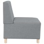 Unidad de Sofá Modular sin Brazos 3 pcs Gris claro