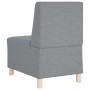 Unidad de Sofá Modular sin Brazos 3 pcs Gris claro