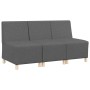 Unidad de Sofá Modular sin Brazos 3 pcs Gris oscuro