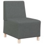 Unidad de Sofá Modular sin Brazos 3 pcs Gris oscuro