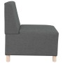 Unidad de Sofá Modular sin Brazos 3 pcs Gris oscuro